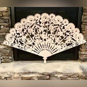 Vintage Burwood USA Large Decorative Fan Wall Hanging